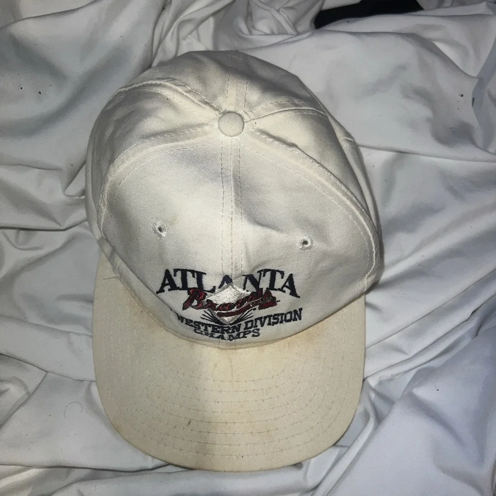 White Atlanta Braves 92' Western Division Champs Hat Designer Award Headwear MLB